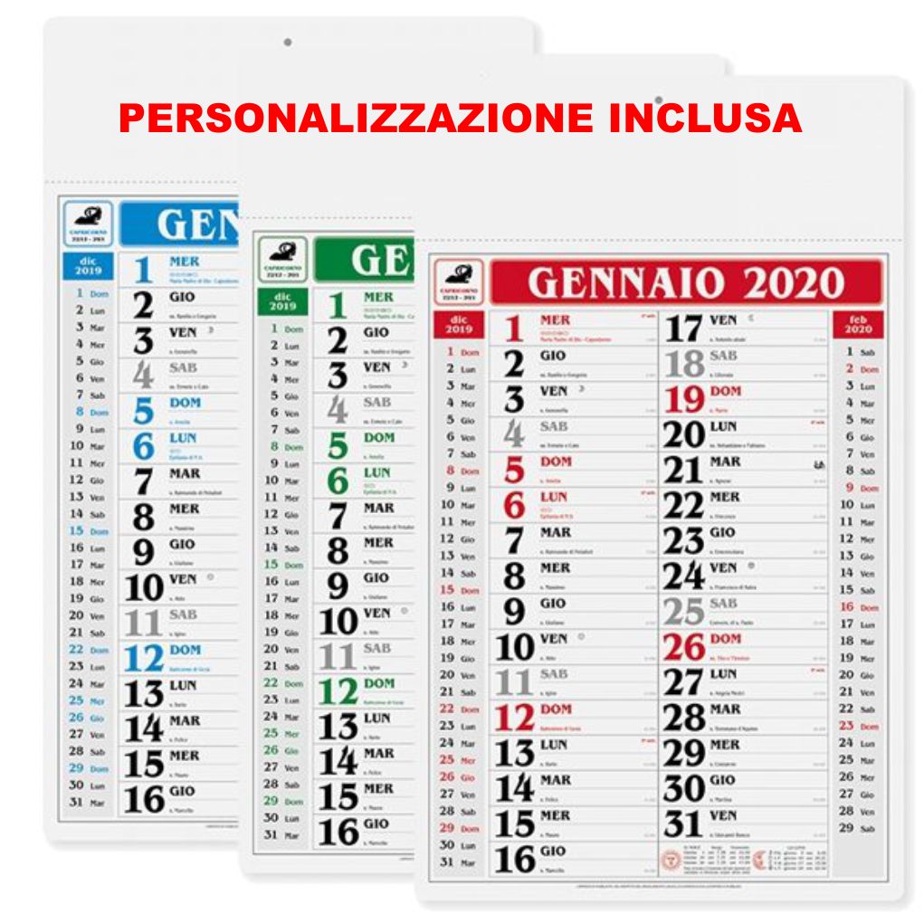 50 Calendari Olandesi MINI 2024 Personalizzati Rosso Blu Verde Stampa a  Colori HD - Kartoflak